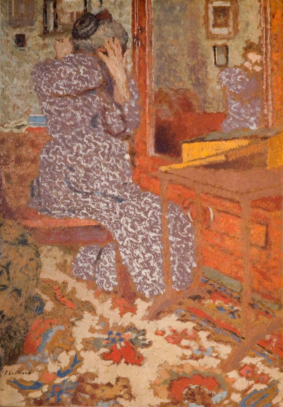 Madame Vuillard arrangeant ses cheveux - Édouard Vuillard