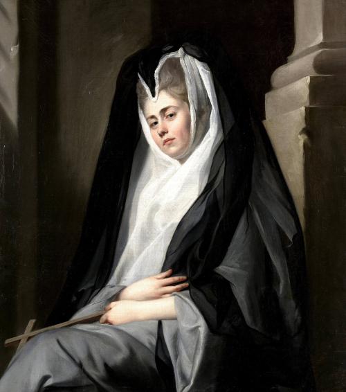 Mme Mary Robinson dans le personnage d'une nonne - John Singleton Copley