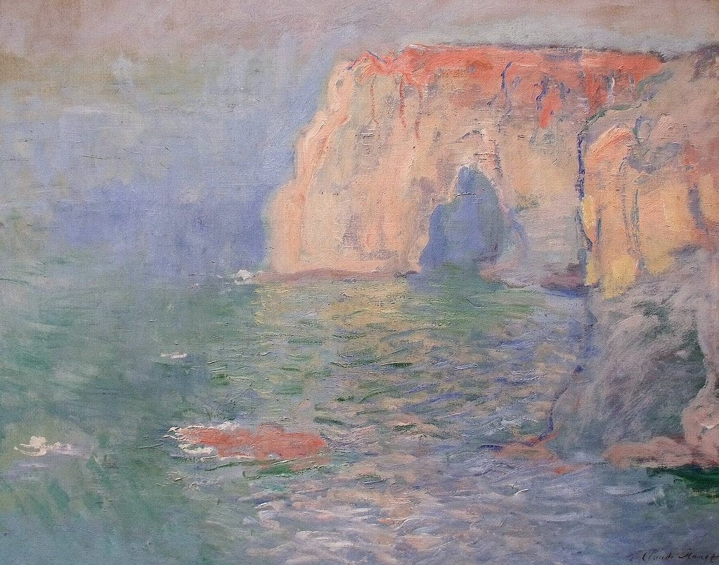 La Manneporte à Étretat peinte par Claude Monet vers 1885