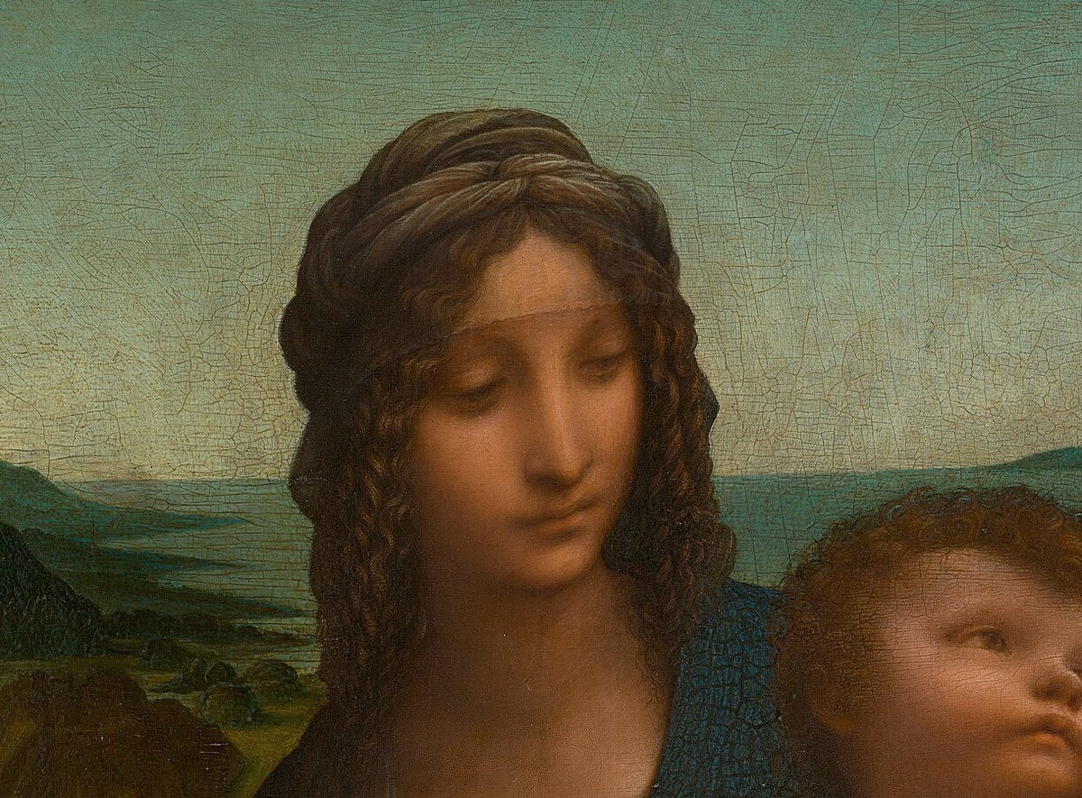 Visages de la Vierge et de l’Enfant dans la Madone aux fuseaux