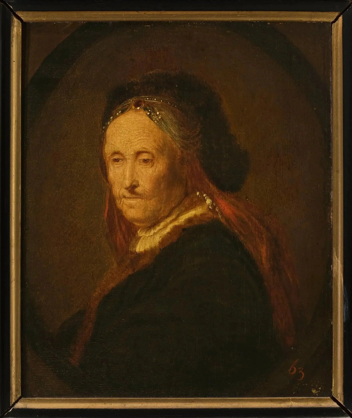 Portrait d’une vieille femme dite la mère de Rembrandt, Varsovie