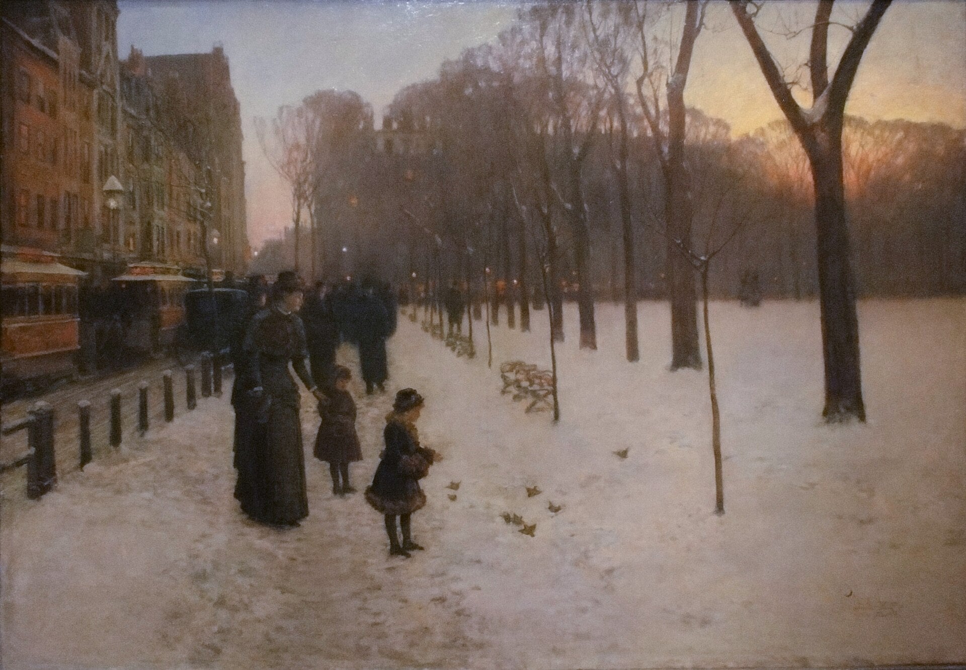 Boston Common at Twilight - Childe Hassam