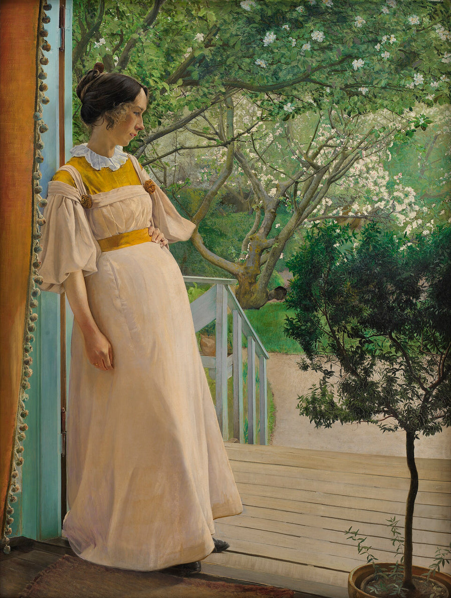 À la porte du jardin, la femme de l’artiste, L. A. Ring, 1897