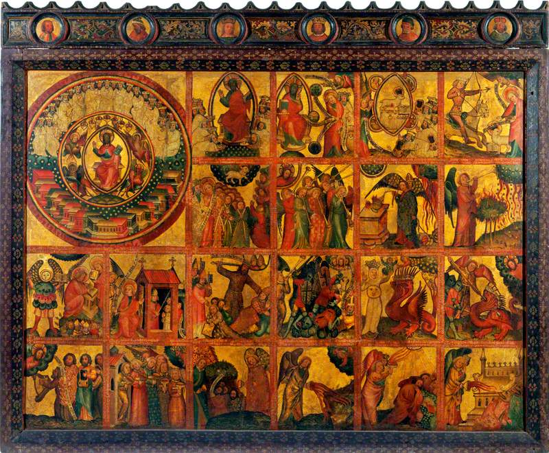 प्रलय के 21 दृश्य (ट्रिप्टिक रेटेबल, केंद्रीय पैनल) - मास्टर बर्ट्राम