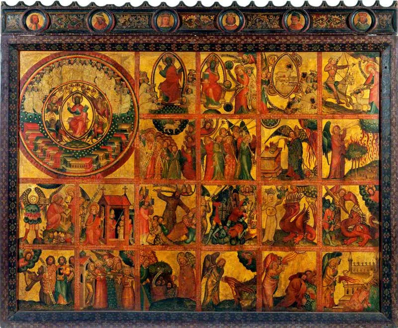 प्रलय के 21 दृश्य (ट्रिप्टिक रेटेबल, केंद्रीय पैनल) - मास्टर बर्ट्राम