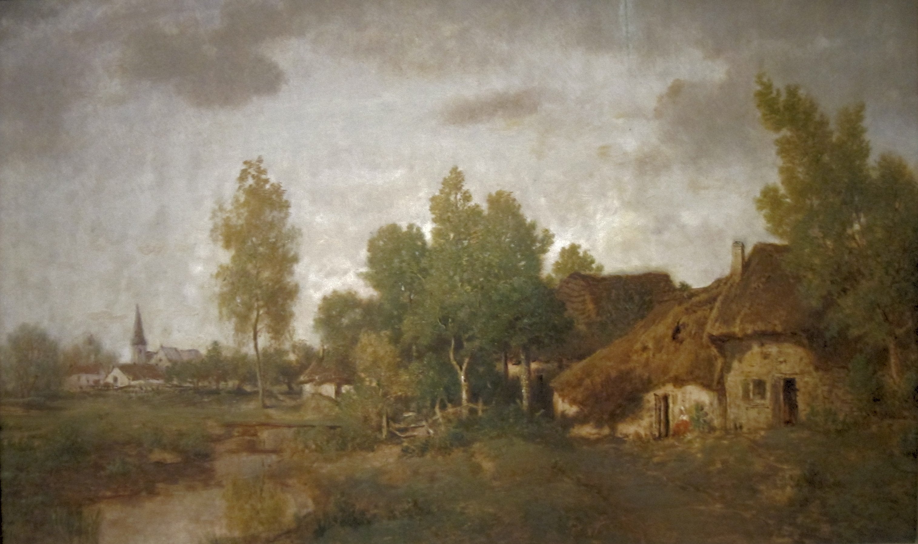 Village à Berry - Théodore Rousseau