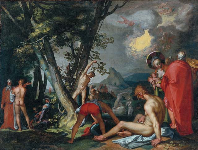Le Baptême du Christ - Abraham Bloemaert image 1 reproduction de peinture à l’huile