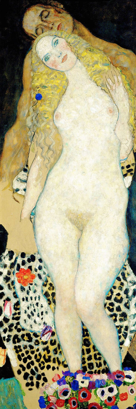 🌿🍎 आदम और हव्वा – गुस्ताव क्लिम्ट (1917–1918)