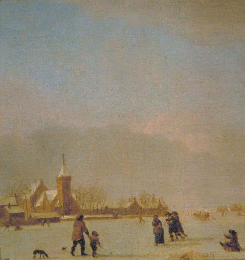 Paysage d'hiver avec patineurs - Adriaen van de Velde