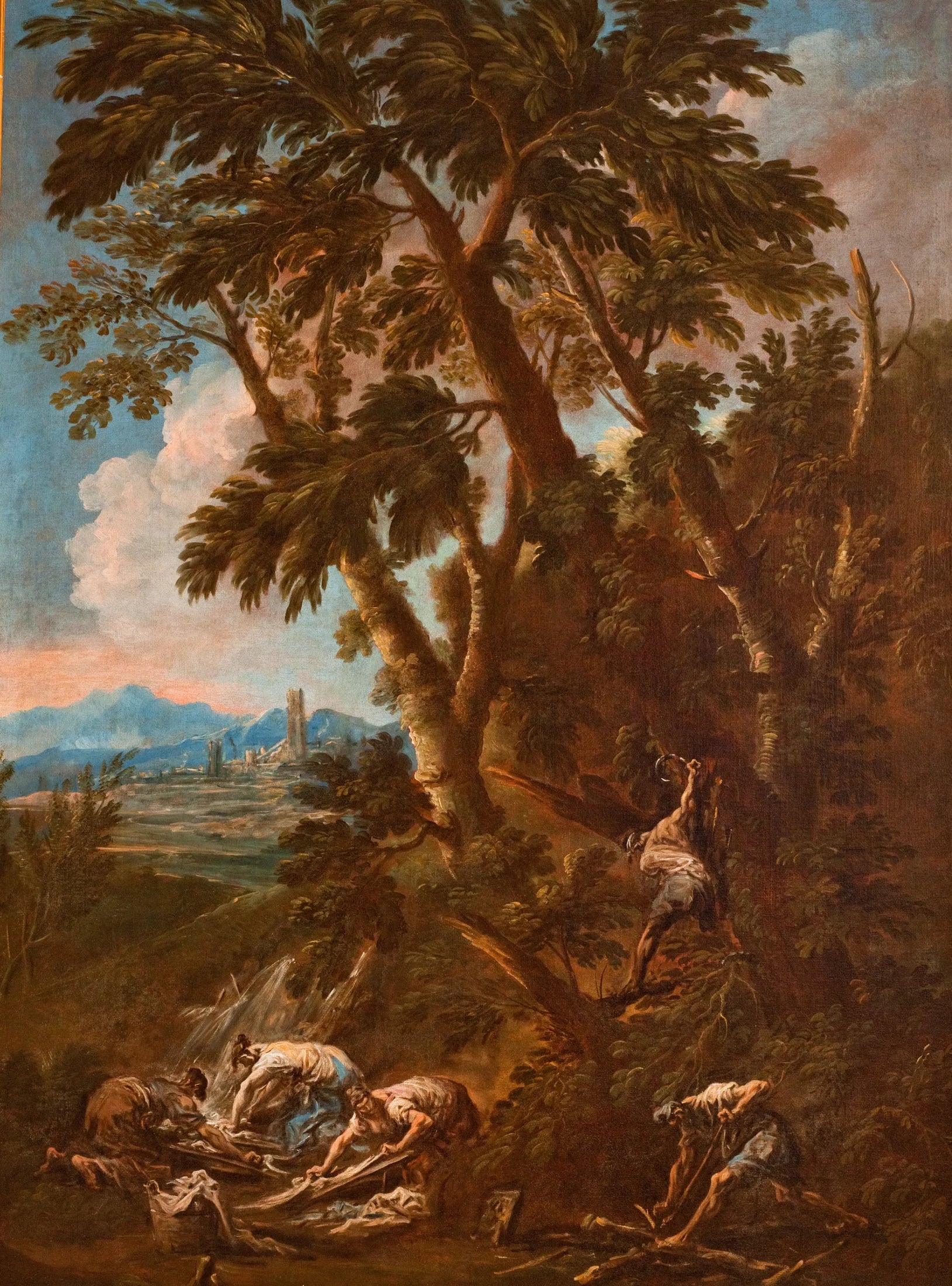 Blanchisseuses et bûcherons. - Alessandro Magnasco image 1 copie de tableau peinte à la main