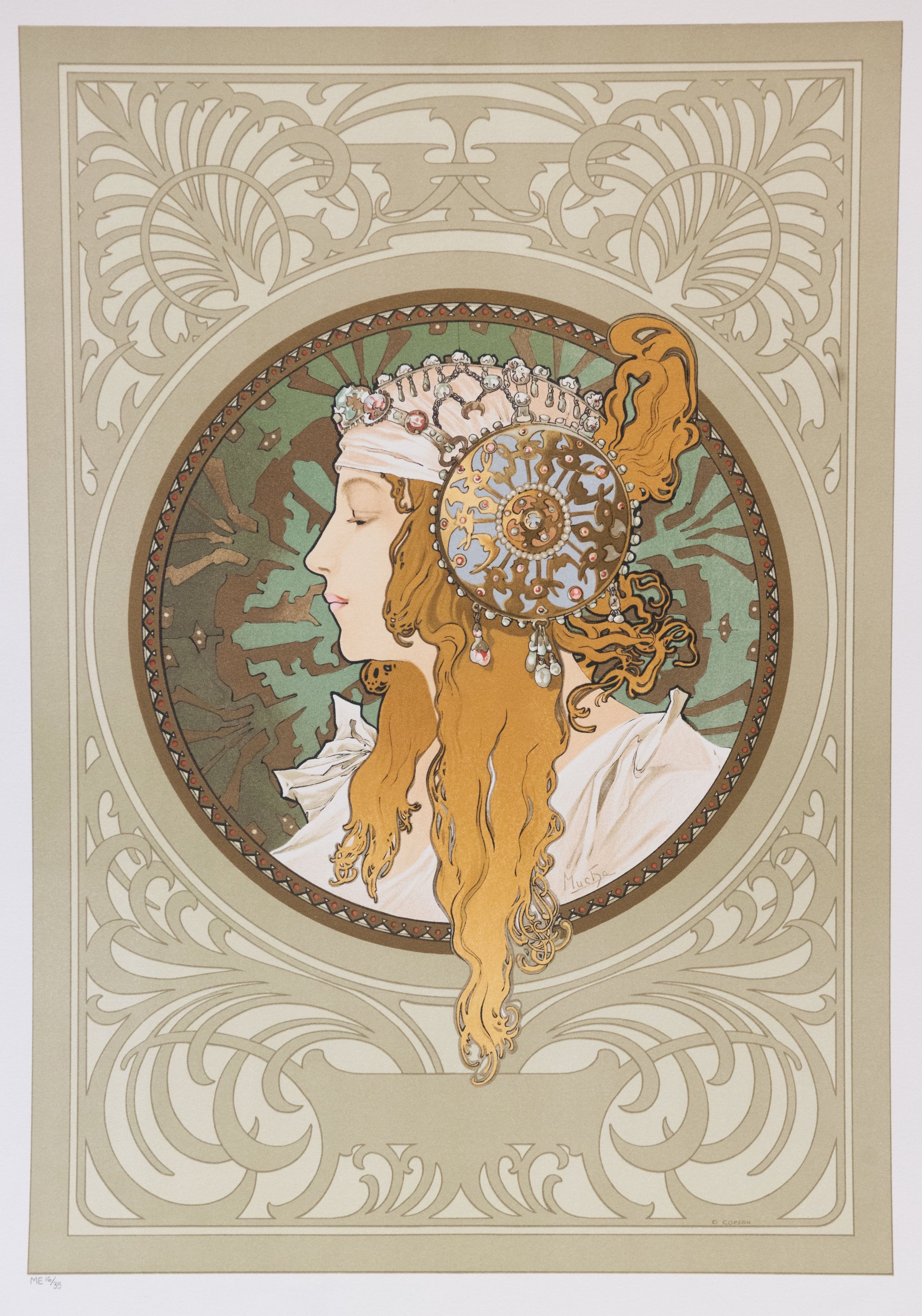 Tête byzantine : la Blonde — Alphonse Mucha