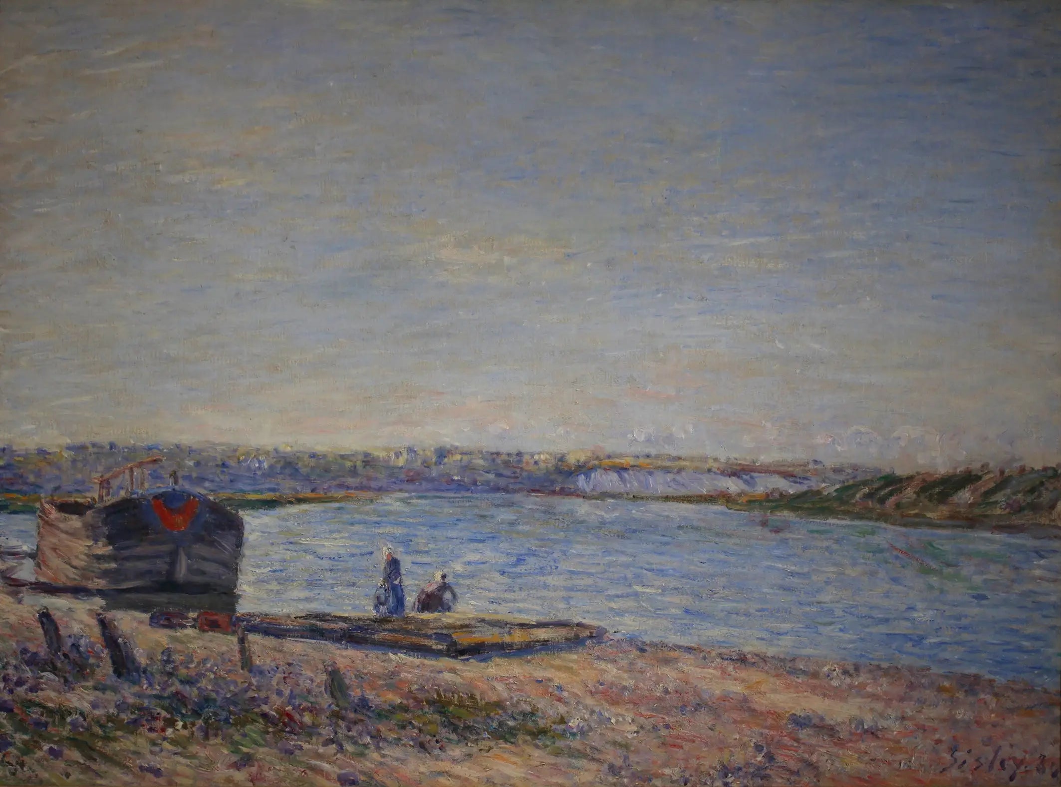 Reproduction du tableau « Les Côteaux de Veneux, vu de Saint Mammès - Alfred Sisley » par Alpha Reproduction en peinture à l’huile