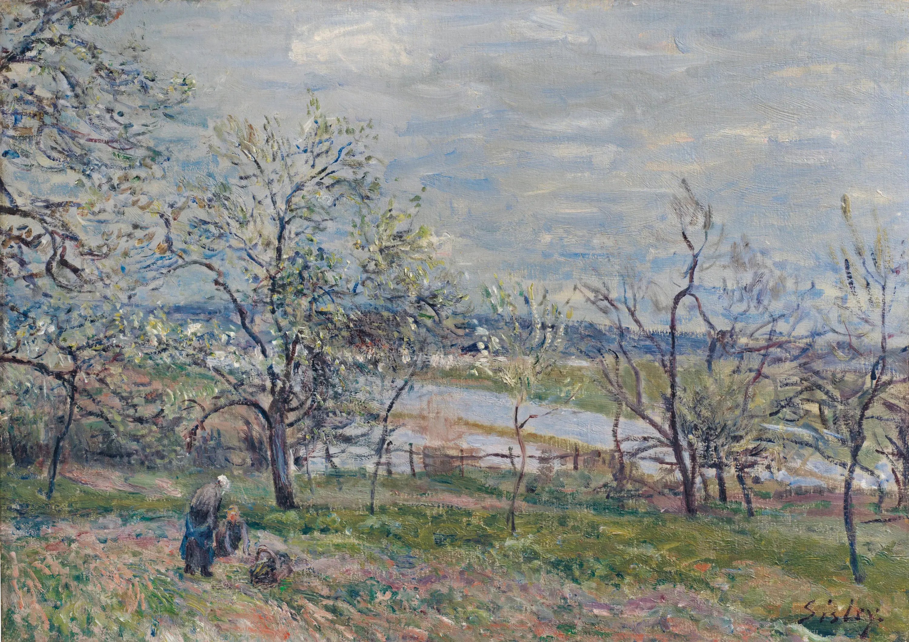 Reproduction du tableau « Printemps à Veneux-Nadon - Alfred Sisley » par Alpha Reproduction en peinture à l’huile