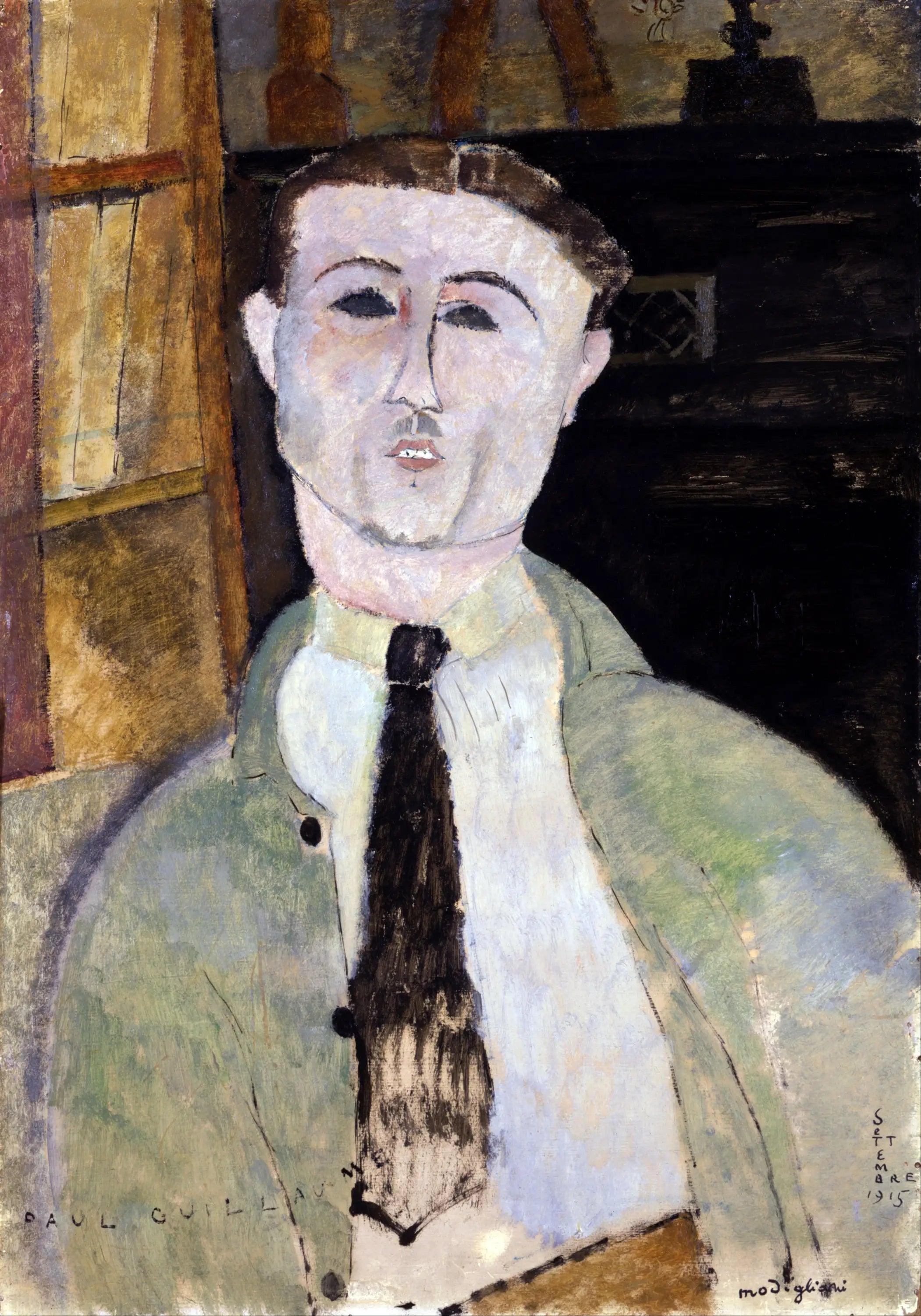 Reproduction du tableau « Portrait de Paul Guillaume - Amedeo Modigliani » par Alpha Reproduction en peinture à l’huile