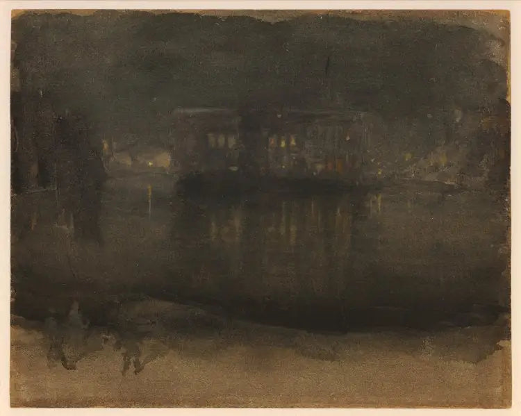 Reproduction du tableau « Amsterdam Nocturne - James Abbott McNeill Whistler » par Alpha Reproduction en peinture à l’huile