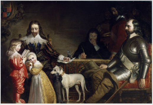 Entretien entre Charles Ier et Oliver Cromwell, Daniel Maclise, 1836