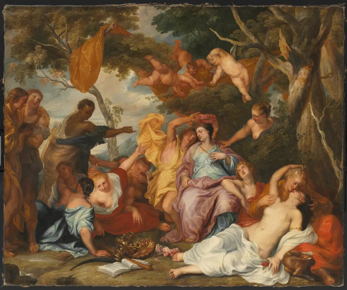 Mirtillo couronnant Amarillis - Antoine van Dyck - Alpha Reproduction