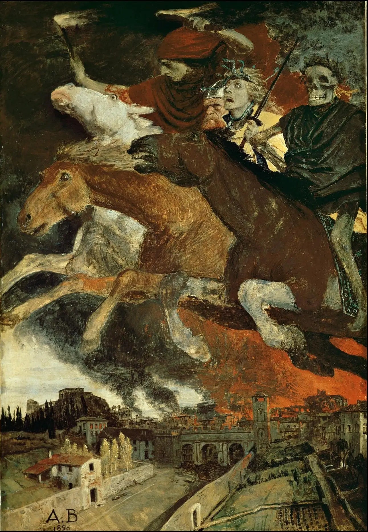 La Guerre - Arnold Böcklin - Alpha Reproduction