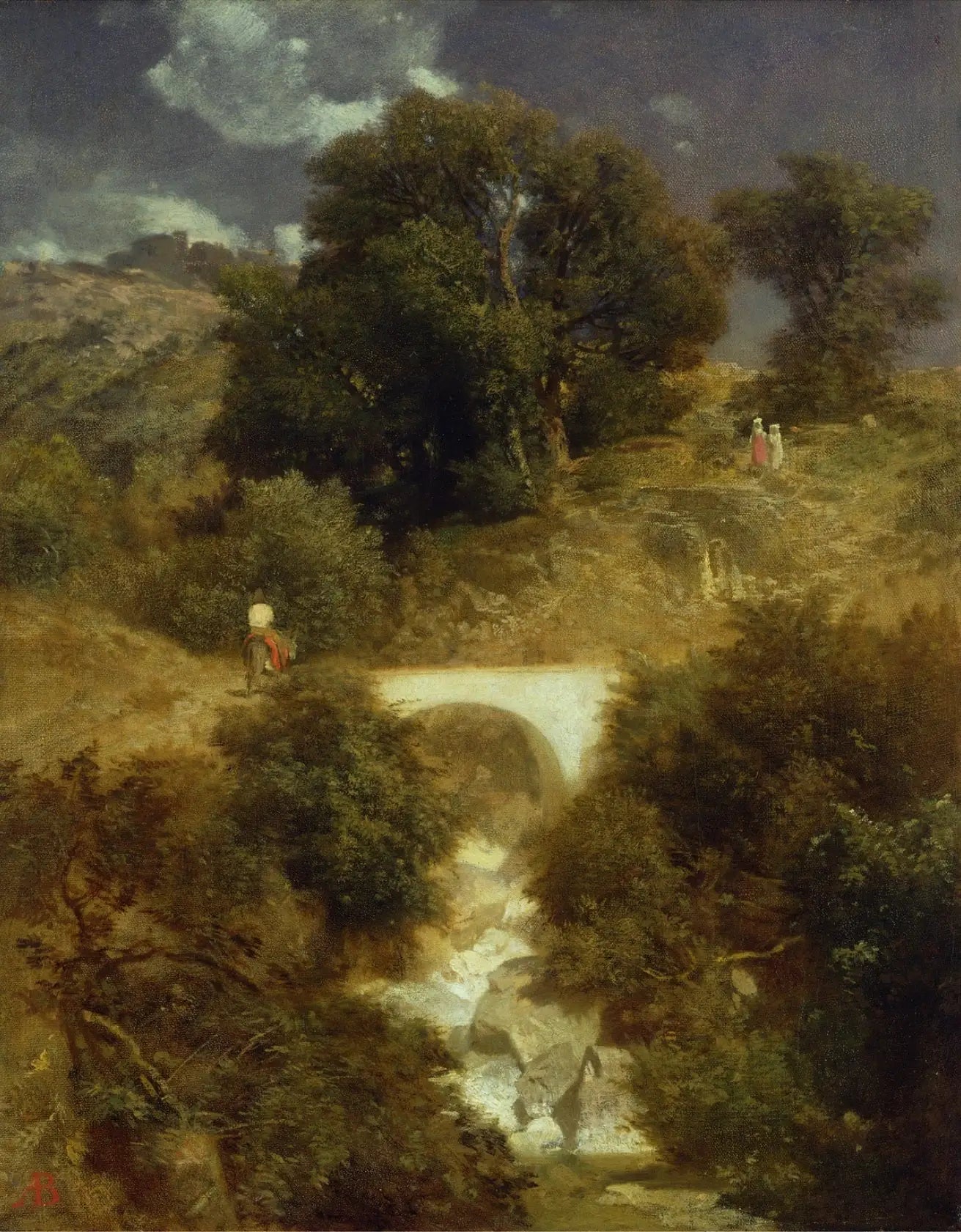 Paysage romain avec un pont - Arnold Böcklin - Alpha Reproduction