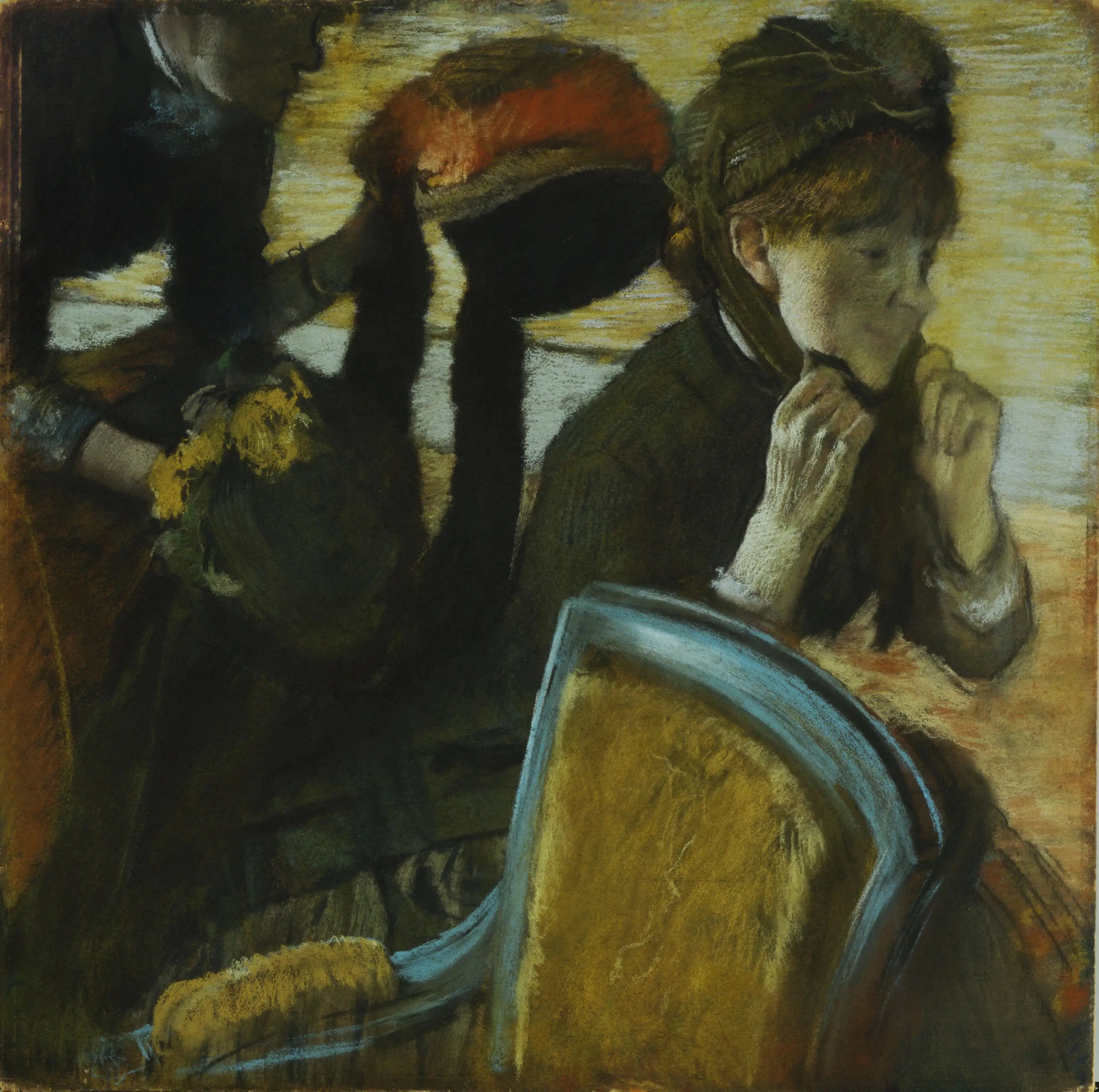 Reproduction du tableau « Chez la modiste - Edgar Degas » par Alpha Reproduction en peinture à l’huile
