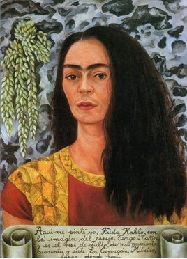 खुले बालों के साथ आत्मचित्र – फ्रिदा काहलो (1947)