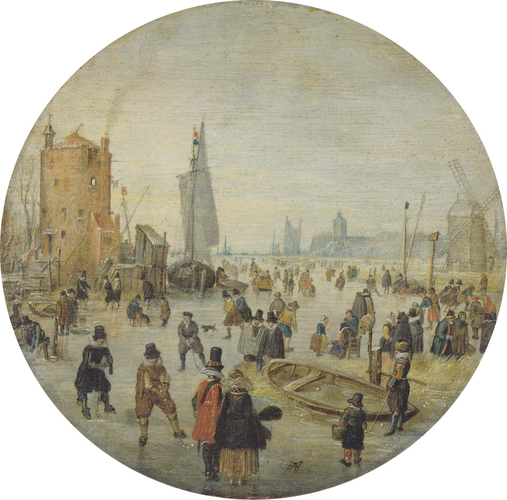 paysage d'hiver - Hendrick Avercamp image 1 reproduction de peinture à l’huile