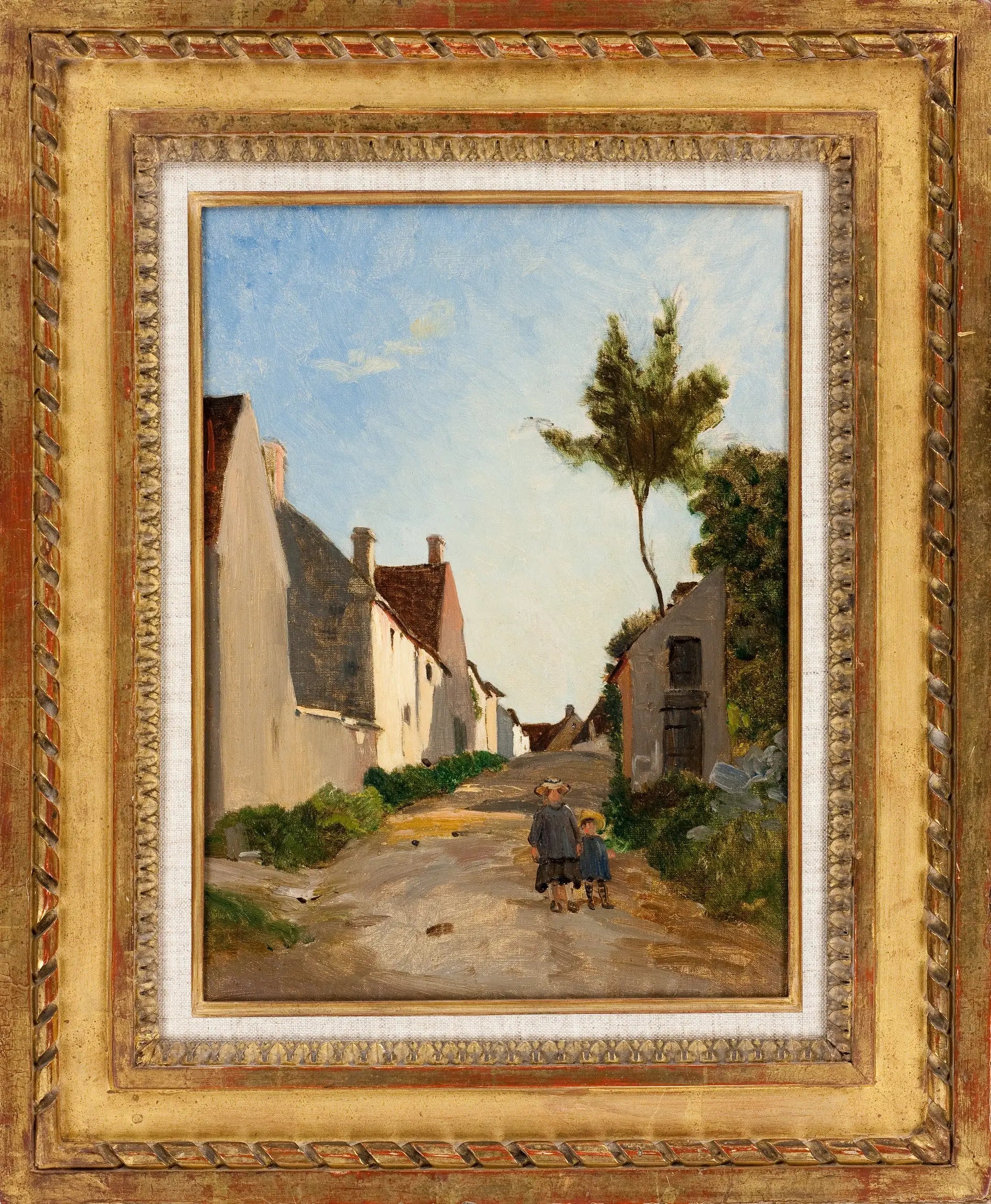 Reproduction du tableau « Rue du village, Chailly - Frédéric Bazille » par Alpha Reproduction en peinture à l’huile