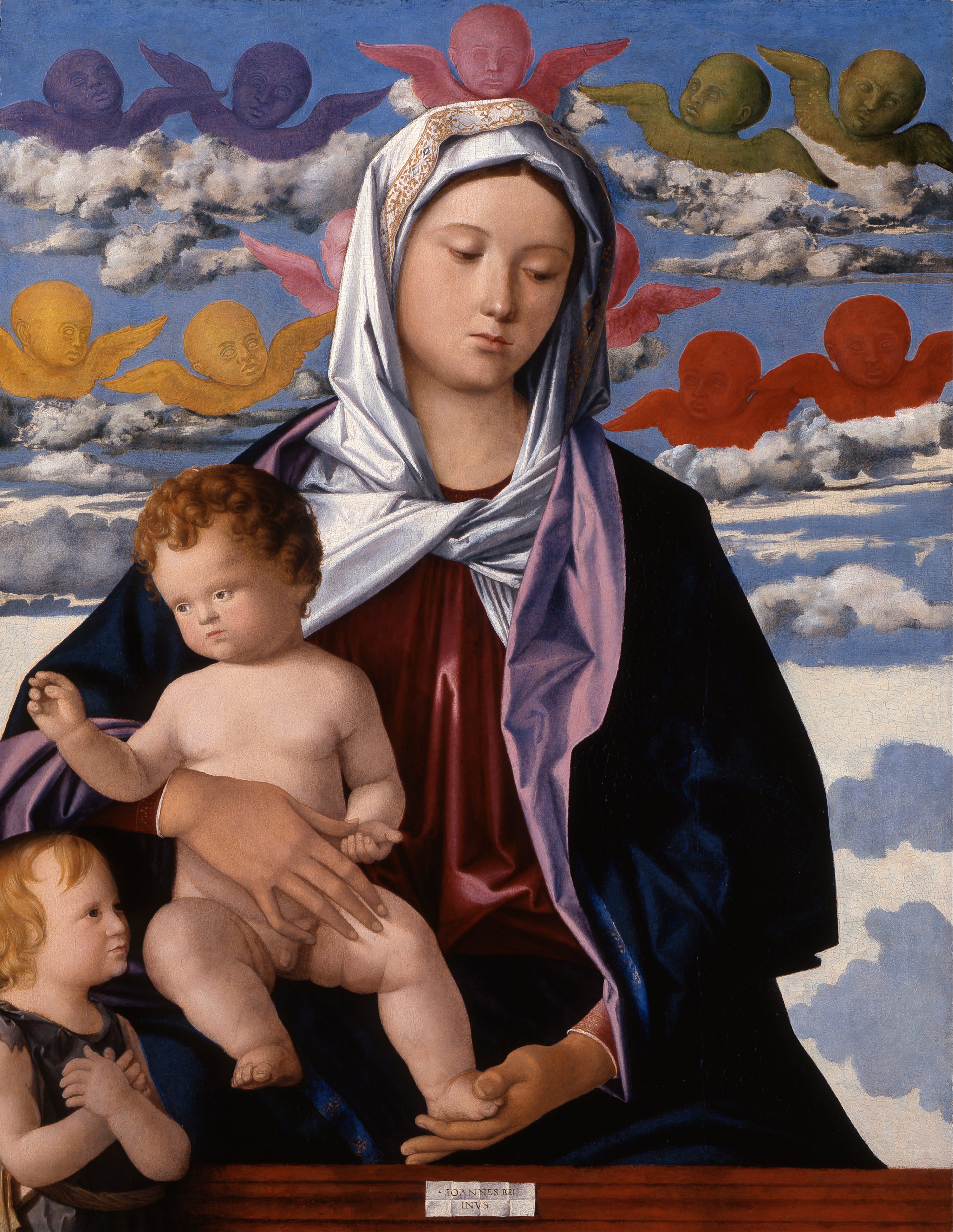 Vierge à l’enfant avec Saint Jean le Baptiste - Giovanni Bellini - Alpha Reproduction