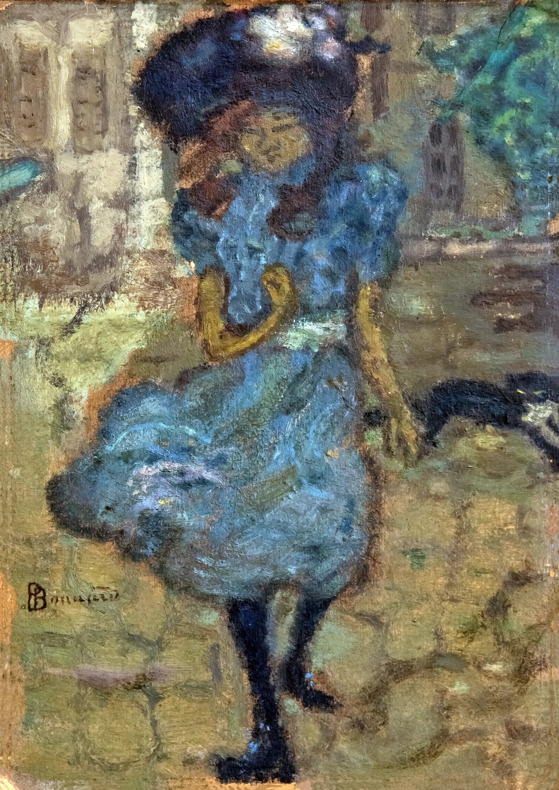 Reproduction du tableau « La Fillette au chat - Pierre Bonnard » par Alpha Reproduction en peinture à l’huile