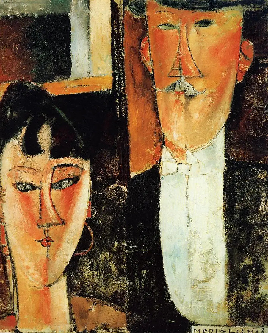 Reproduction du tableau « Les Mariés - Amedeo Modigliani » par Alpha Reproduction en peinture à l’huile