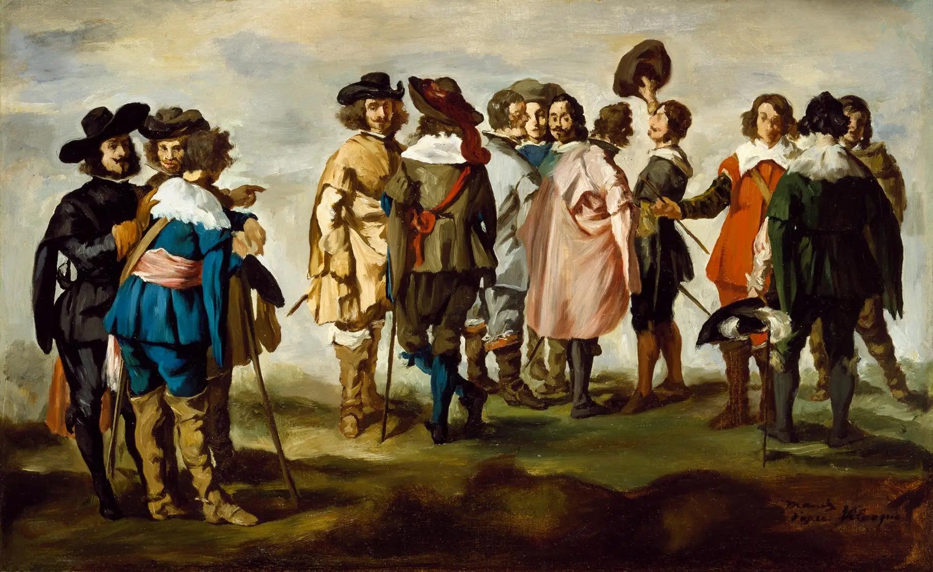 Reproduction du tableau « Les Petits Cavaliers - Édouard Manet » par Alpha Reproduction en peinture à l’huile