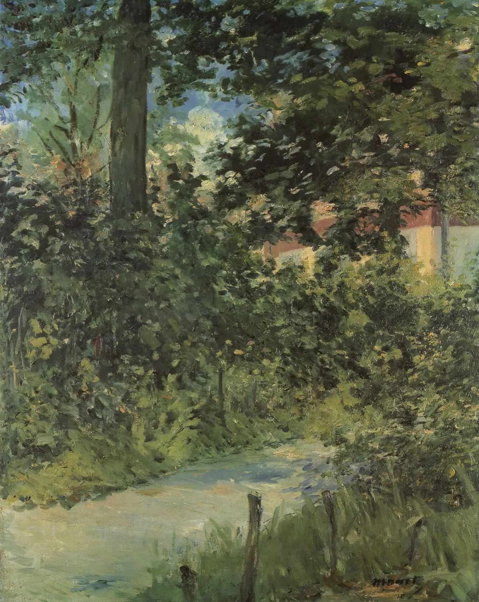 Reproduction du tableau « Une allée du jardin de Rueil - Édouard Manet » par Alpha Reproduction en peinture à l’huile