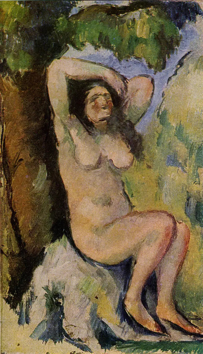 Reproduction du tableau « Seated Bather - Paul Cézanne » par Alpha Reproduction en peinture à l’huile