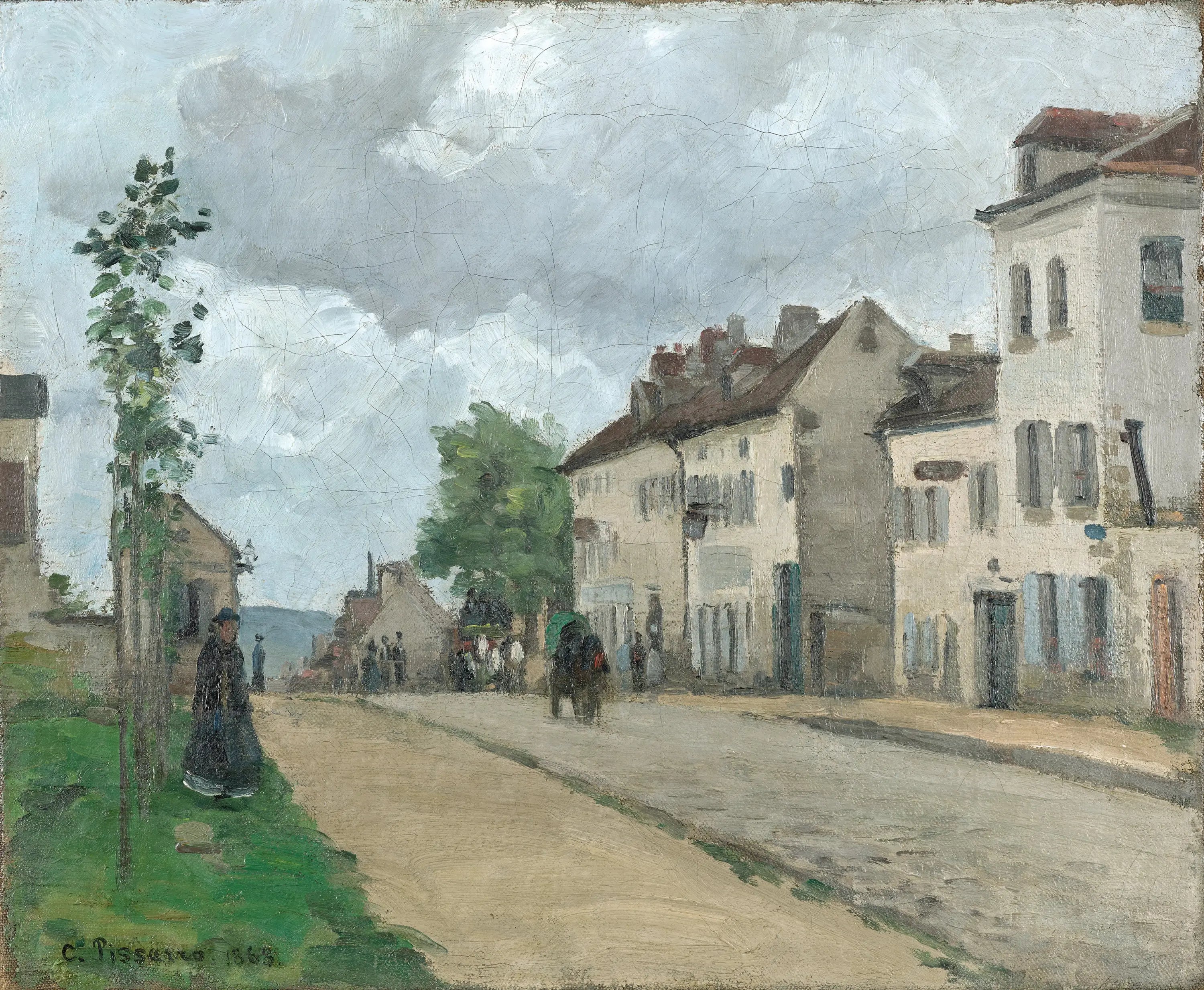 Reproduction du tableau « La Rue de Gisors à Pontoise - Camille Pissarro » par Alpha Reproduction en peinture à l’huile