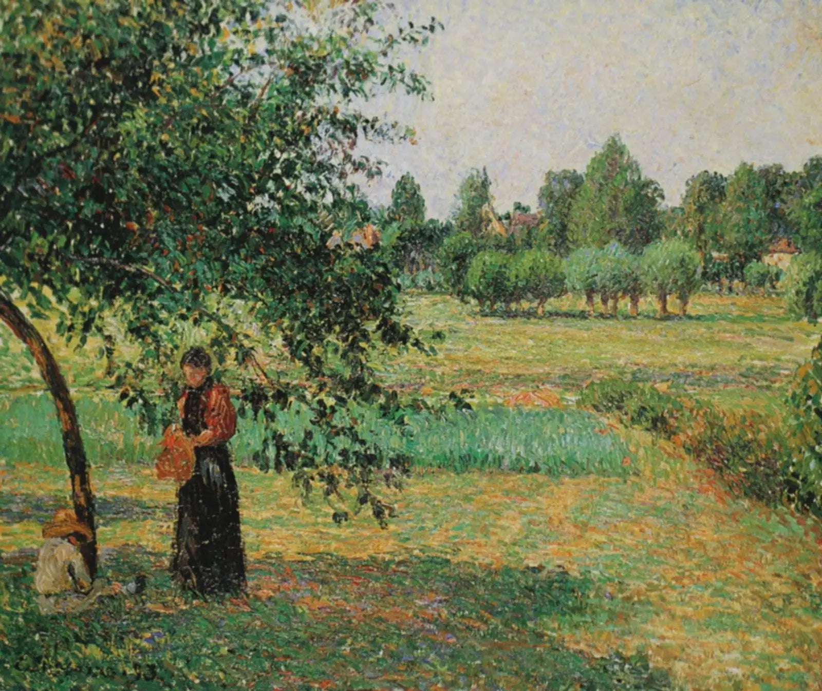 Reproduction du tableau « Dans le pré - Camille Pissarro » par Alpha Reproduction en peinture à l’huile