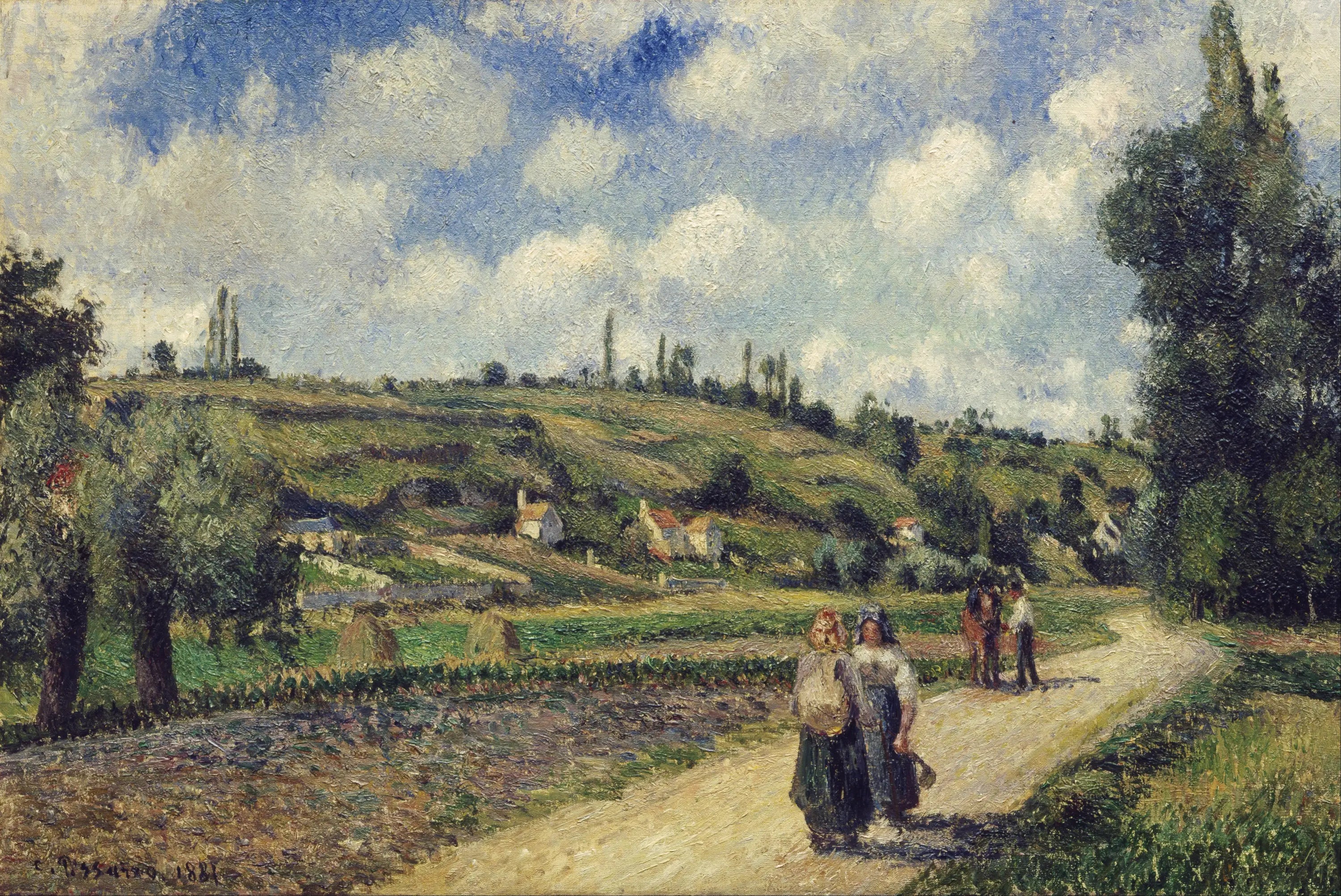 Reproduction du tableau « Côte du Valhermeil, Auvers-sur-Oise - Camille Pissarro » par Alpha Reproduction en peinture à l’huile
