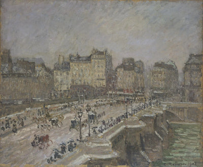 Reproduction du tableau « Le Pont-Neuf, Effet de Neige (Deuxième Série) - Camille Pissarro » par Alpha Reproduction en peinture à l’huile