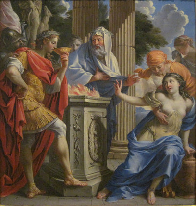 Camma offrant la Coupe de Mariage empoisonnée à Synorix au Temple de Diane - Charles Poerson - Alpha Reproduction