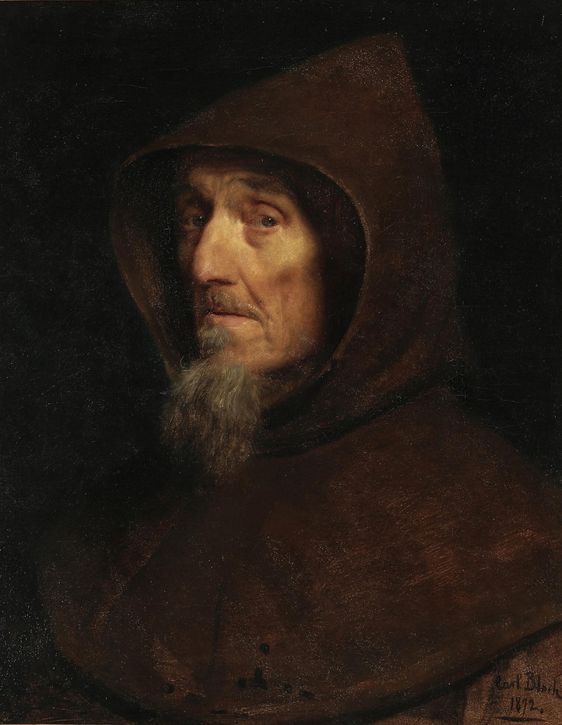 एक मठवासी का सिर। - कार्ल हेनरिक ब्लोक