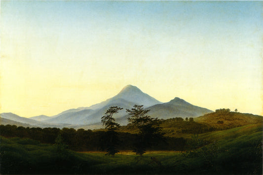 Reproduction du tableau « Paysage de Bohême - Caspar David Friedrich » par Alpha Reproduction en peinture à l’huile