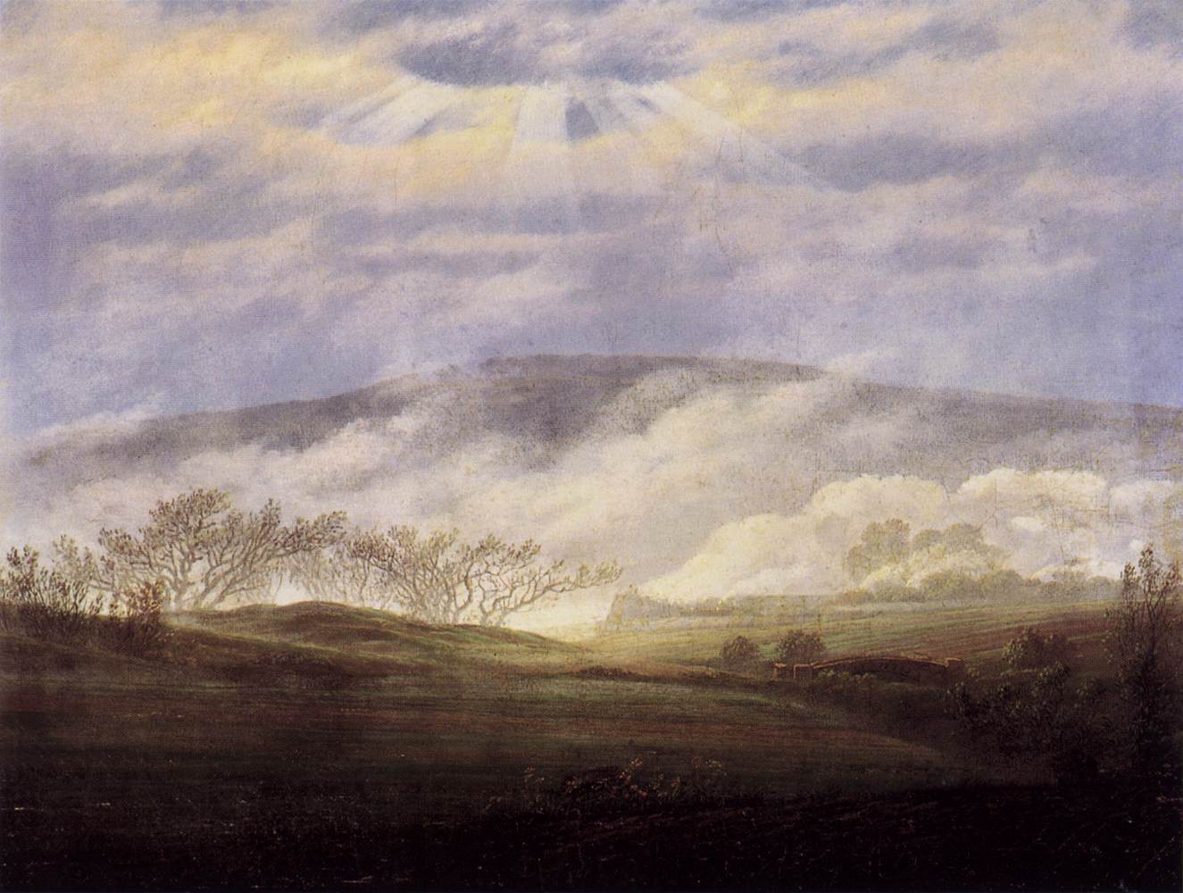 Reproduction du tableau « Brouillard dans la vallée de l'Elbe - Caspar David Friedrich » par Alpha Reproduction en peinture à l’huile