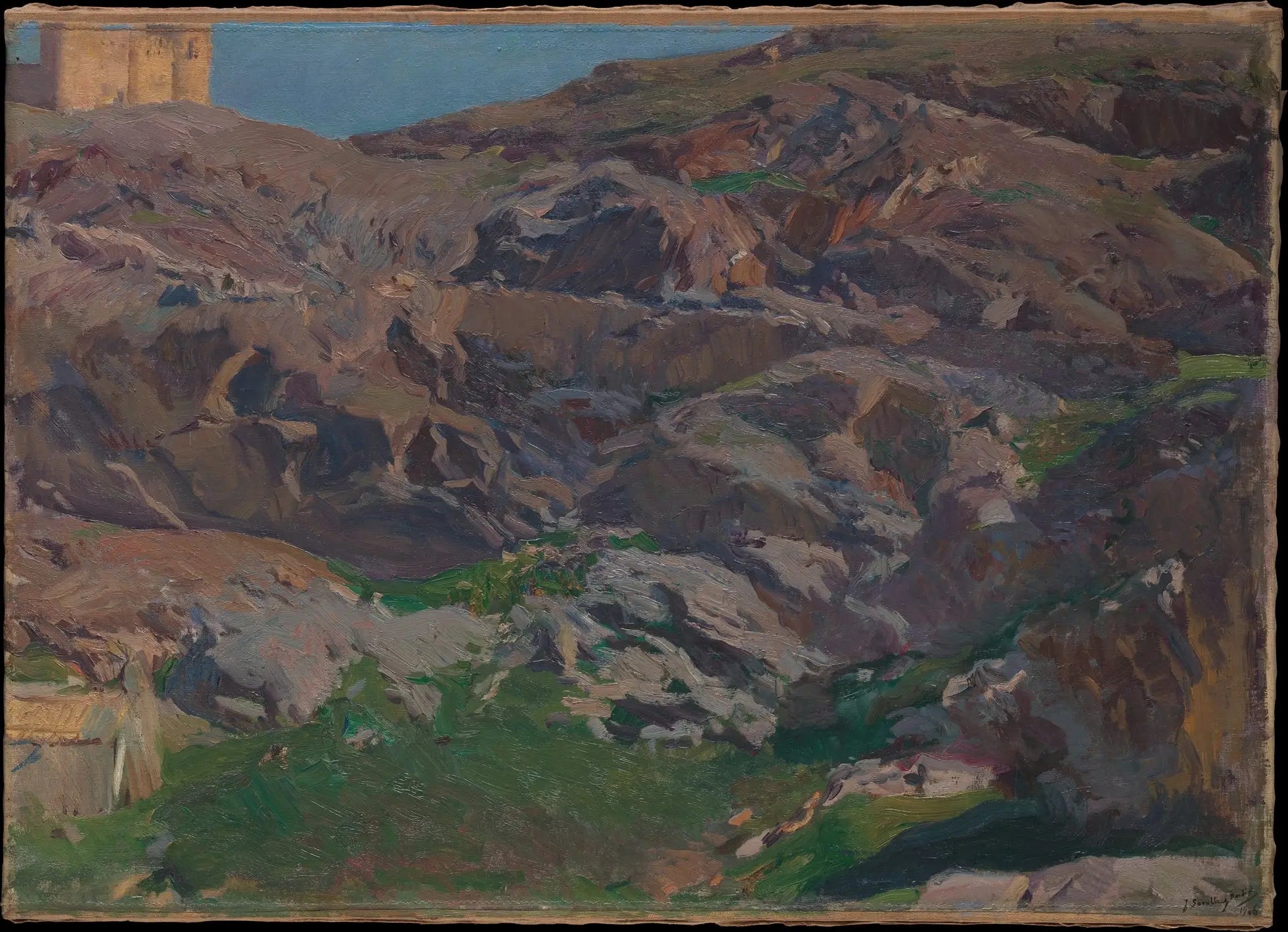 Reproduction du tableau « Château de San Servando, Tolède - Joaquín Sorolla » par Alpha Reproduction en peinture à l’huile
