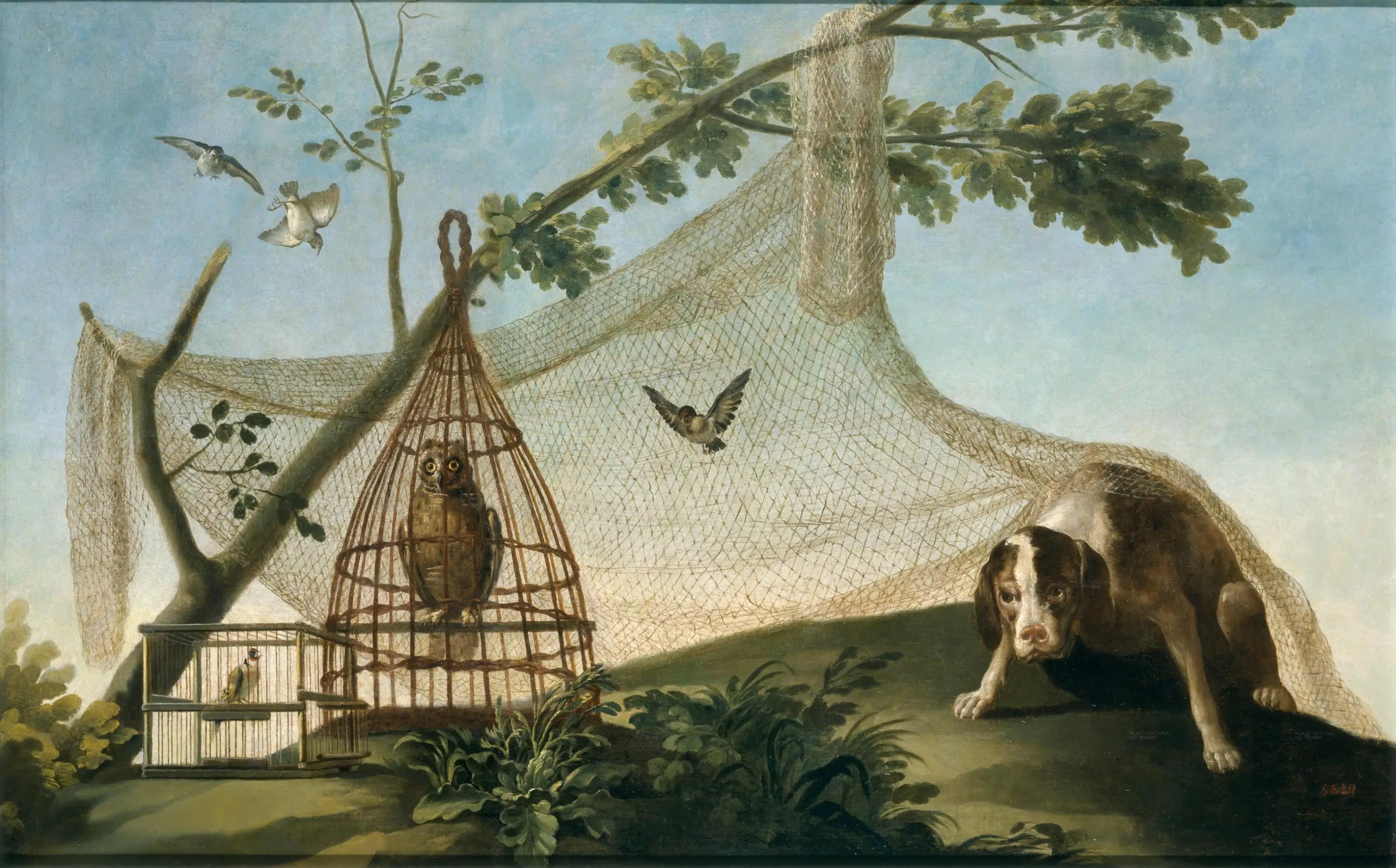 Reproduction du tableau « Chasse avec un appel - Francisco de Goya » par Alpha Reproduction en peinture à l’huile