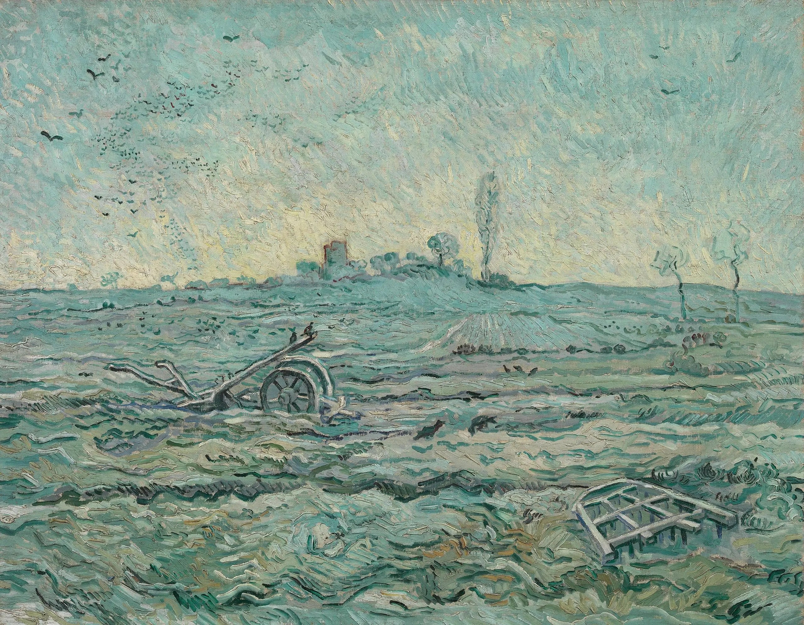 Champ enneigé avec herse - Vincent van Gogh - Alpha Reproduction