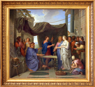 Moïse épouse Séphora, fille de Jethro - Charles Le Brun