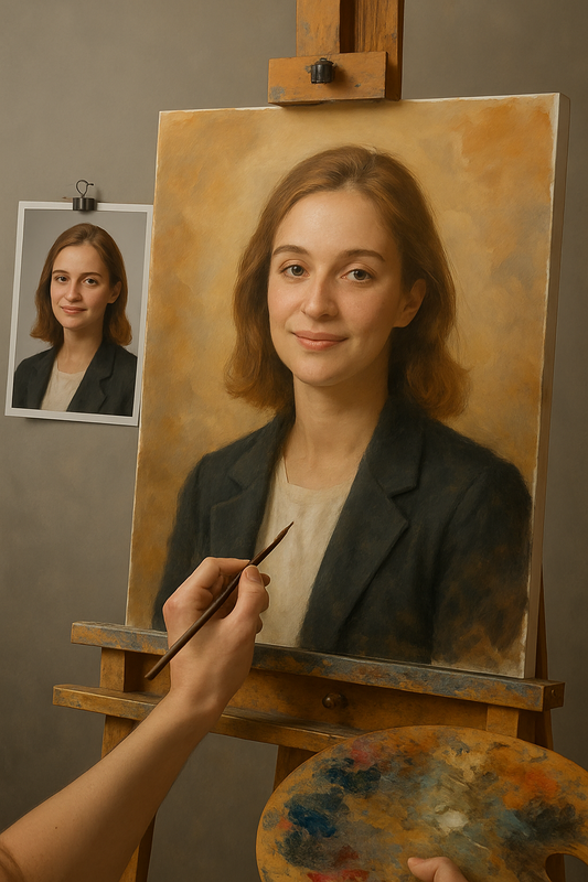 🎨 व्यक्तिगत पोर्ट्रेट पेंटिंग 1 व्यक्ति के लिए – अनोखी ऑयल पेंटिंग