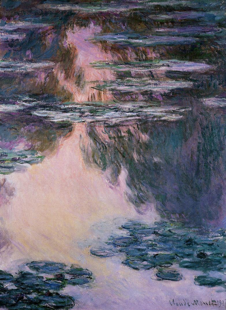 🌸 निंफियास – पानी पर बैंगनी रोशनी (1907)
