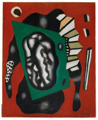 Composition sur fond rouge - Fernand Léger