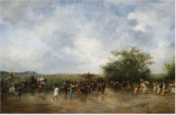 Traversée du gué, Algérie - Eugène Fromentin