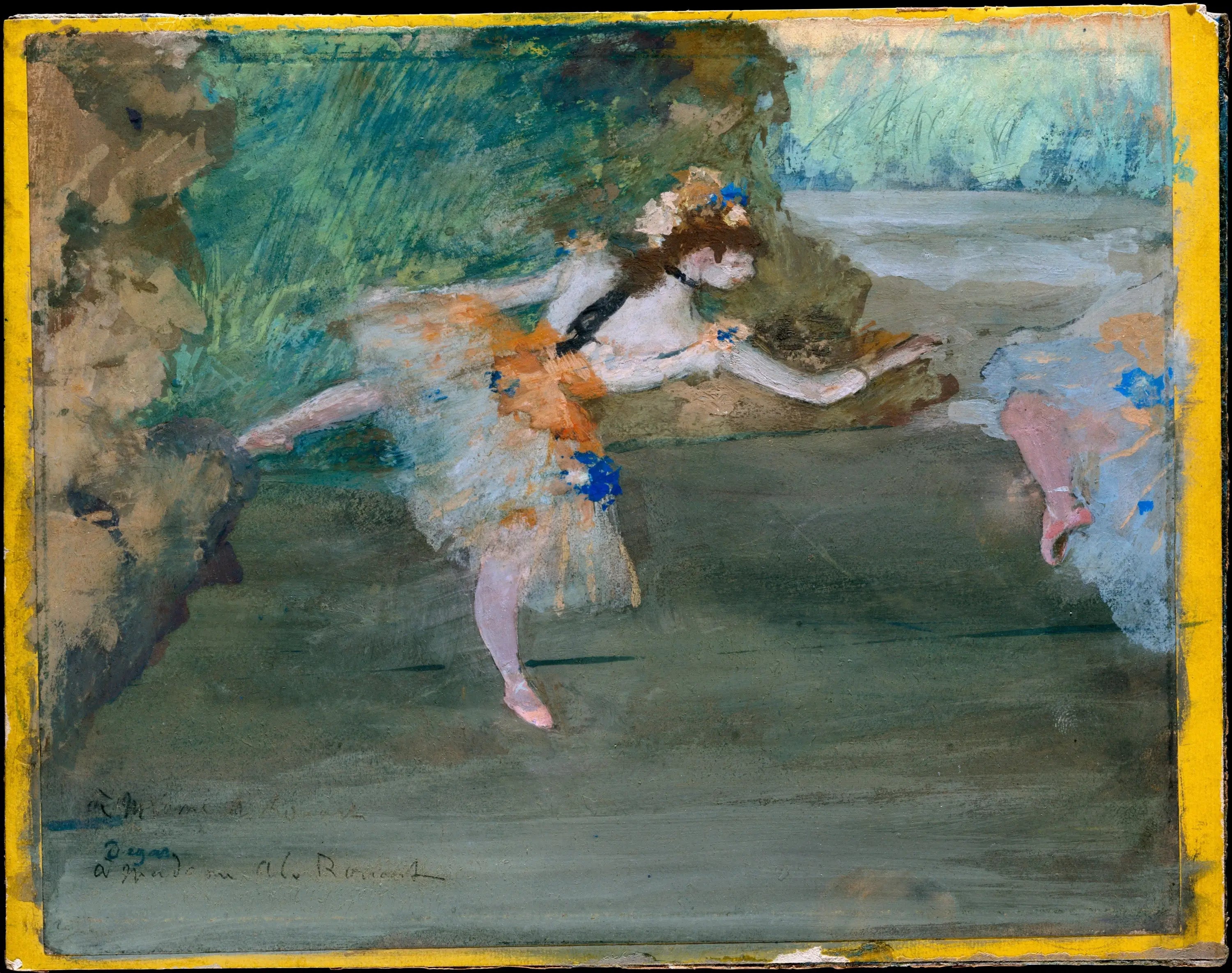Reproduction du tableau « Danseur sur scène - Edgar Degas » par Alpha Reproduction en peinture à l’huile